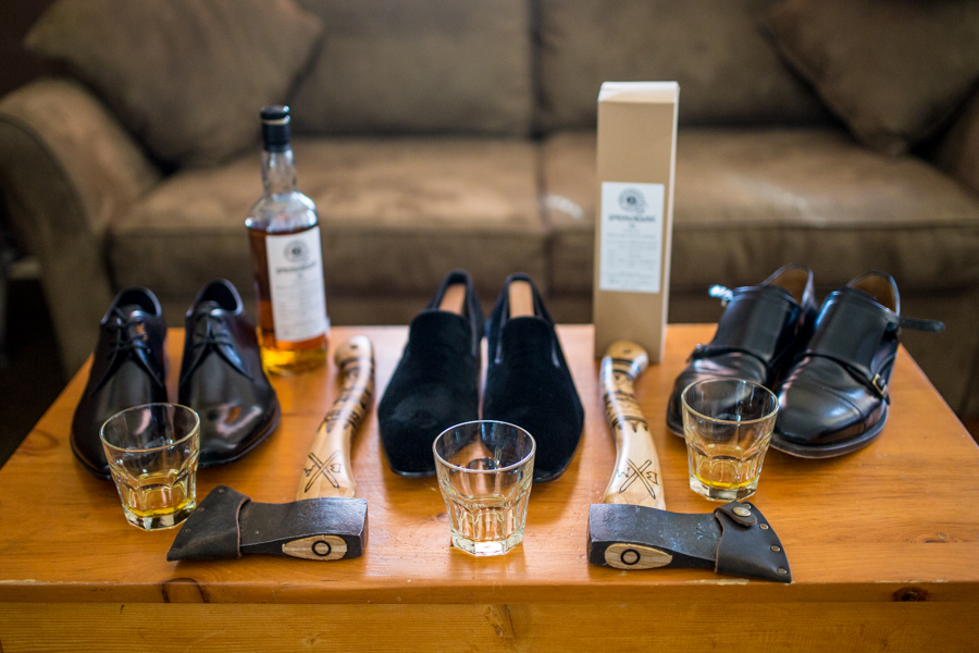 groomsmen gifts axe and scotch