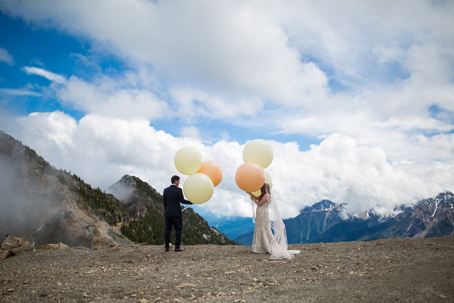 kicking horse wedding first look