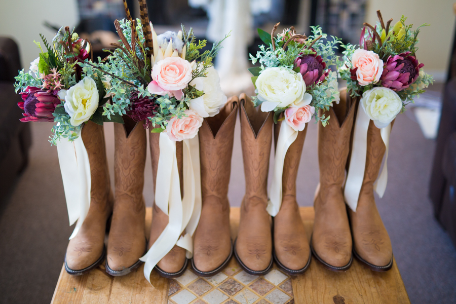 flowers and cowboy boots