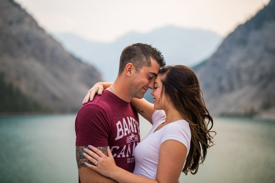 Engagement sessions in canmore, lake engagement sessions in canmore