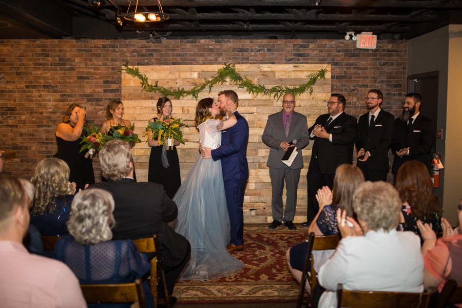 first kiss at The Baron Calgary event venue