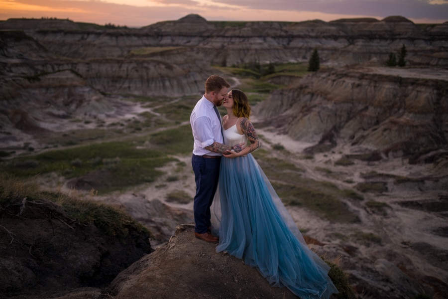 sunset wedding sessions from Drumheller Alberta