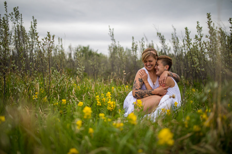 two beautiful women getting married