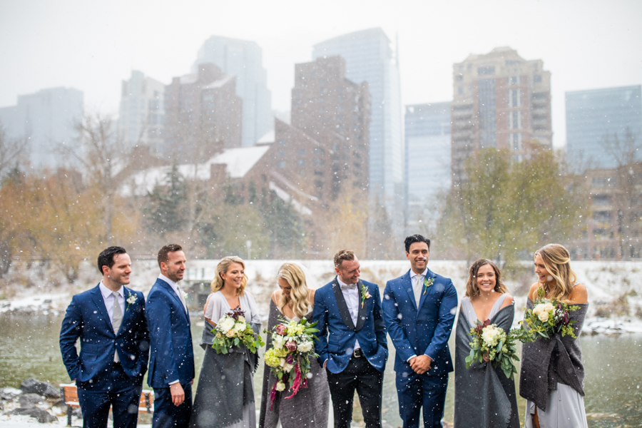 winter wedding photos in Calgary