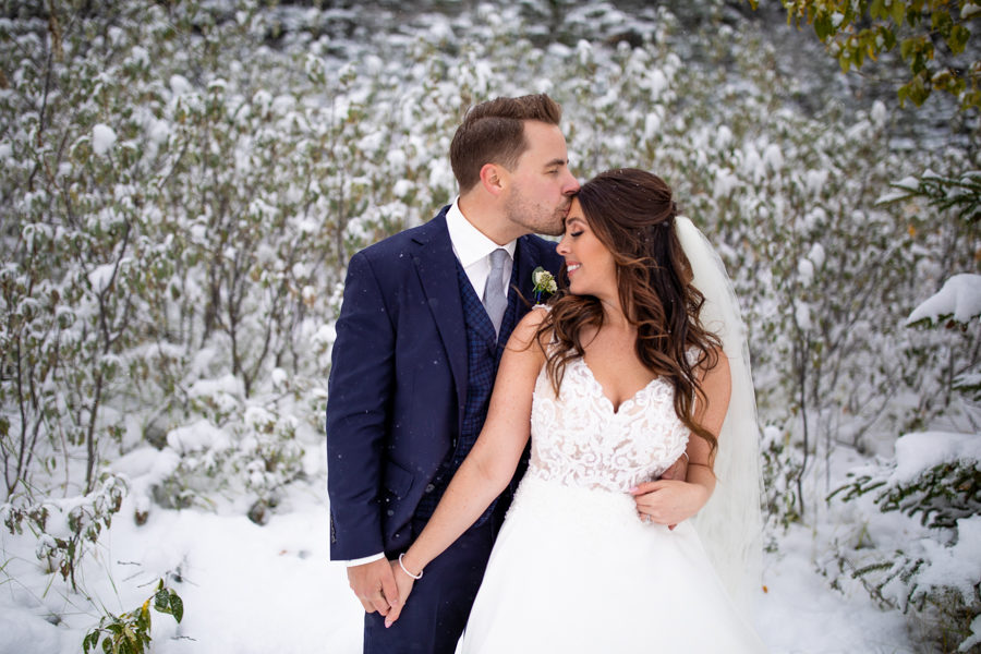 Canmore winter wedding - Canmore Alberta - SIlvertip winter wedding