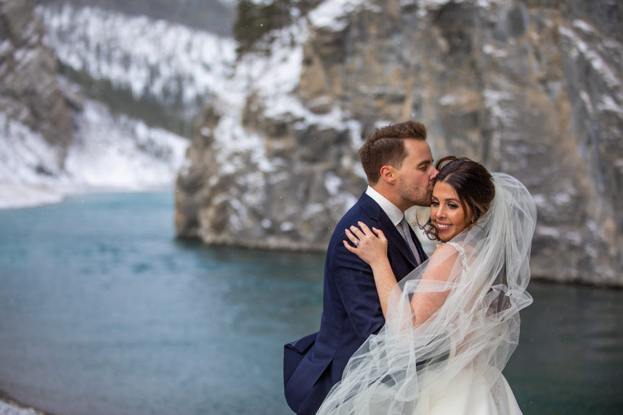 Canmore winter wedding - Canmore Alberta - SIlvertip winter wedding