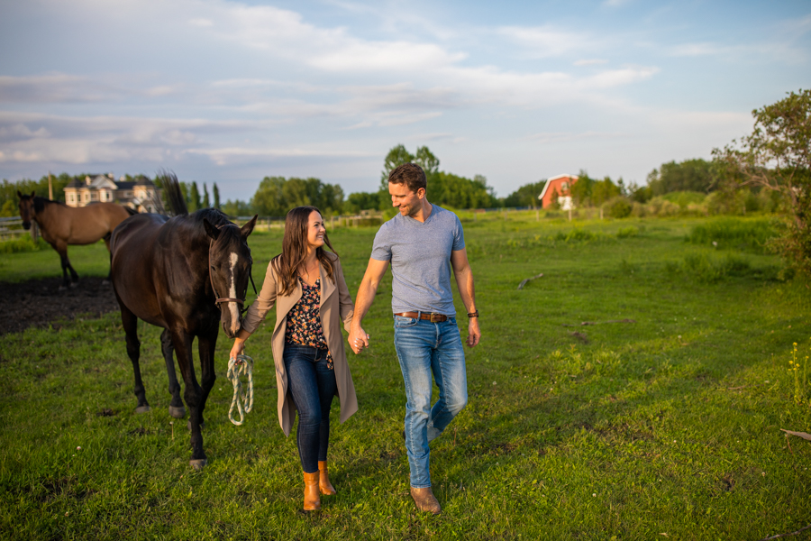 Having my horse in my engagement session on our ranch