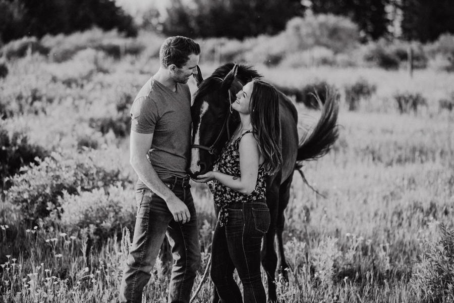 my pony at my engagement session