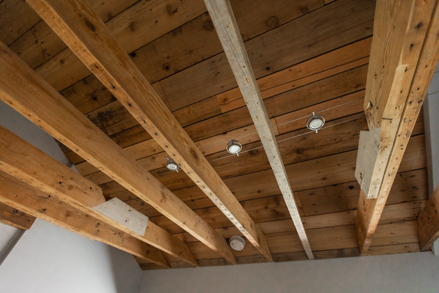 interior of a home rafters