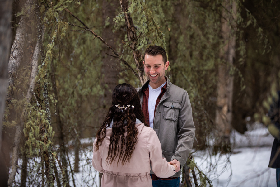 bride and groom social distancing wedding