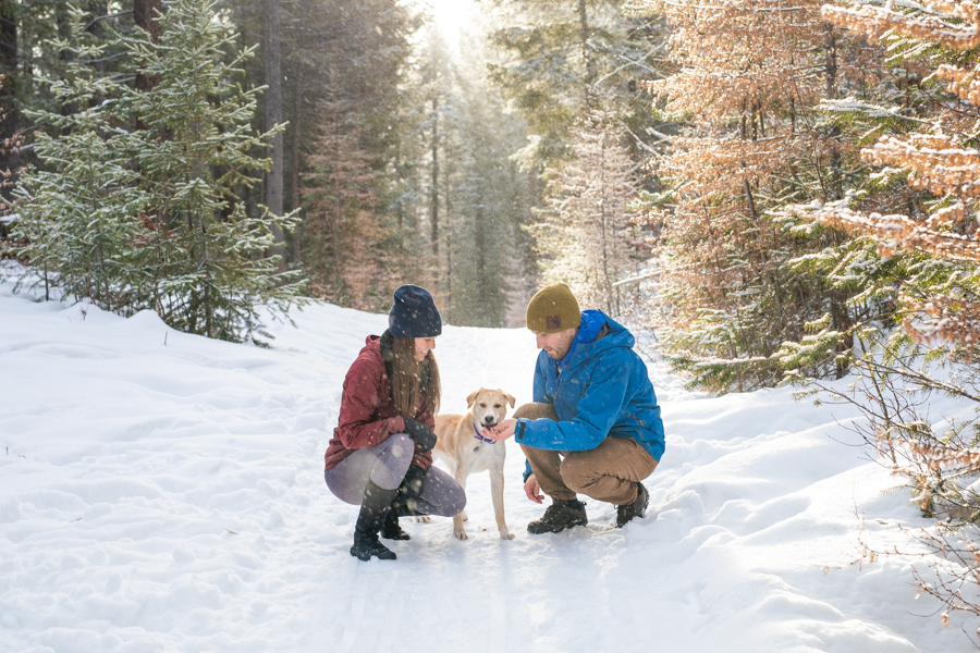 Calgary Couples portrait with there dog