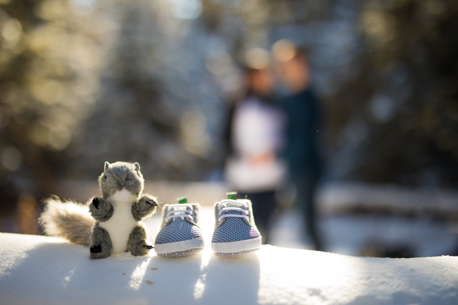 baby booties in maternity session