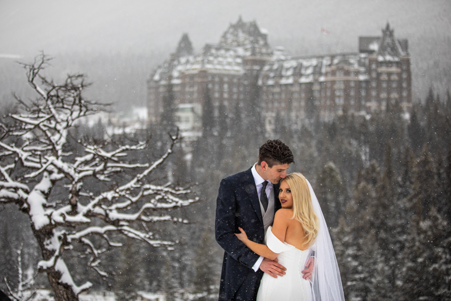 Banff Springs winter wedding
