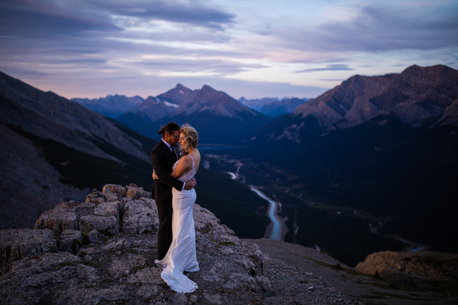 elope in Canmore on the top of EOR