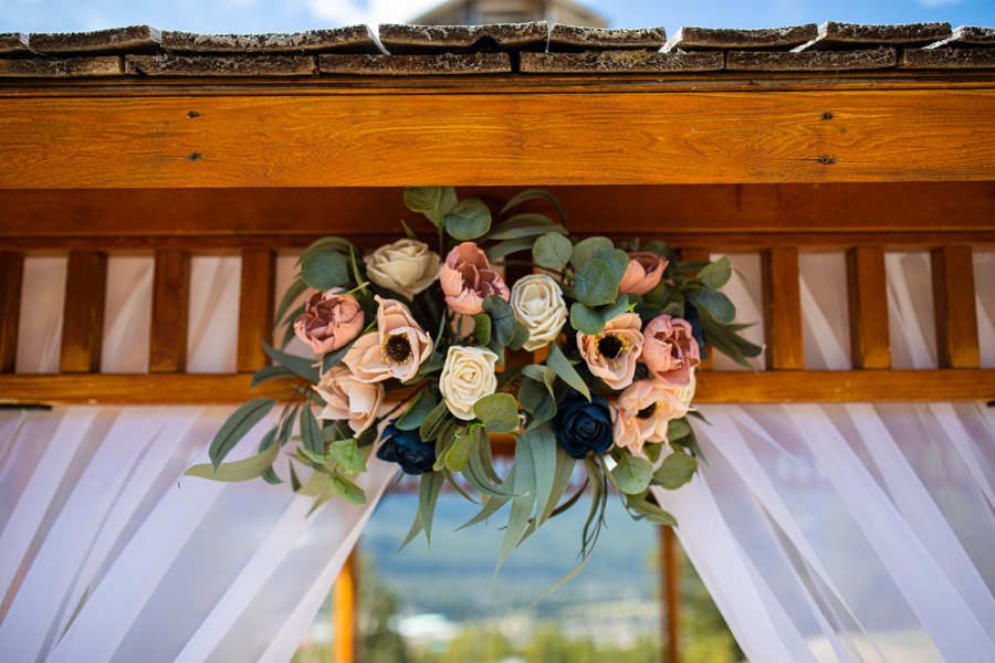 Flowers on the silvertip gazebo