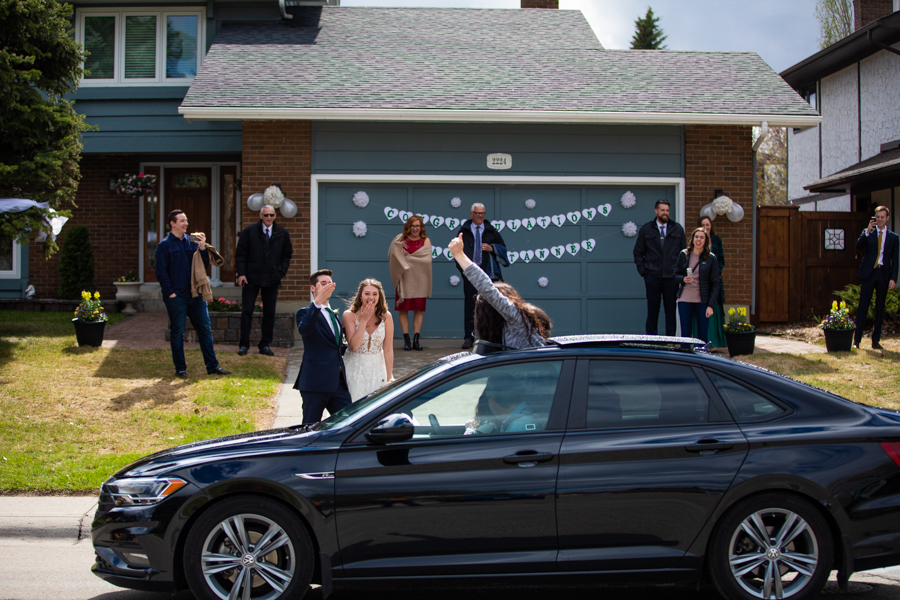 Calgary drive by parade for weddings