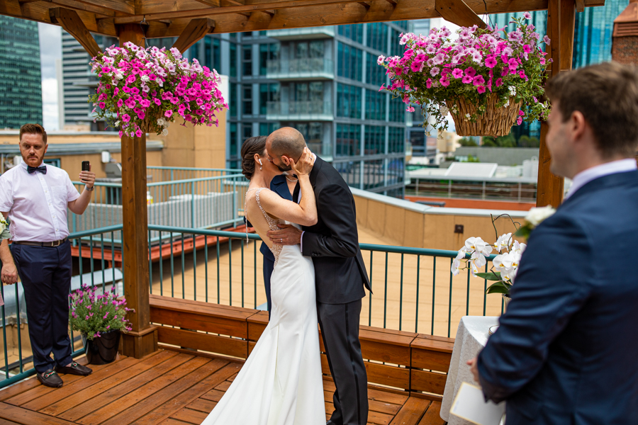 first kiss edmonton elopement and wedding