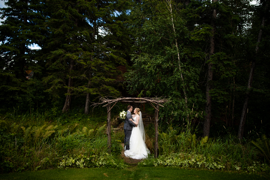 wedding arch at pine and pond