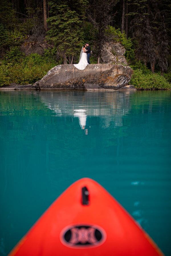 kayak wedding photos emerald lake