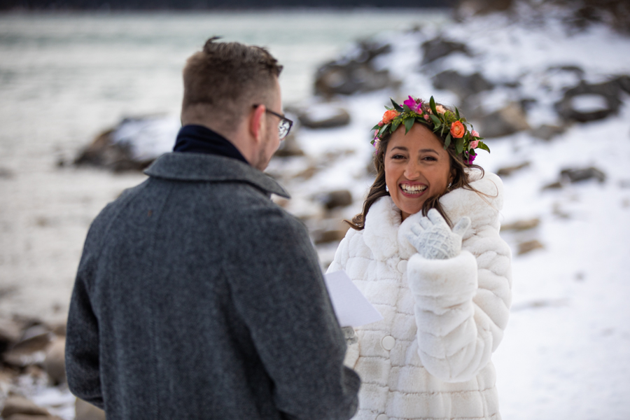 elopement lake Minnewanka