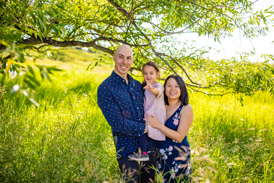 Fish creek with a family photo