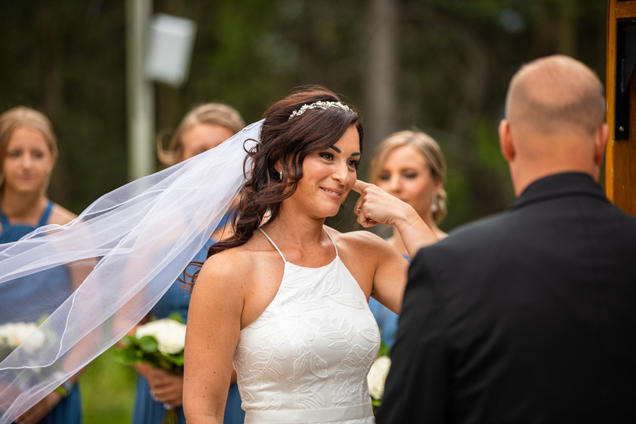 bride waiting for vows