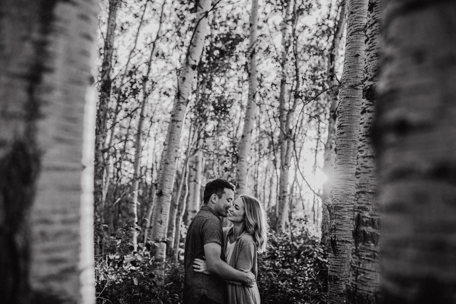 edmonton sunset engagement photos