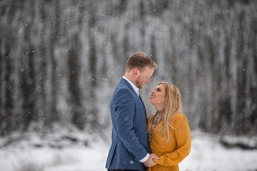winter engagement in elbow falls