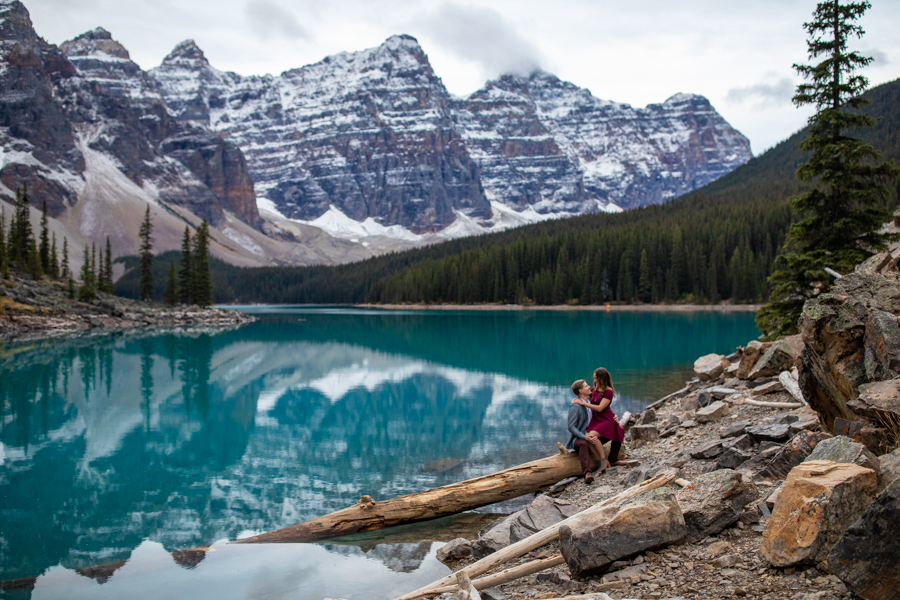 Lake Moraine Engagement Photos