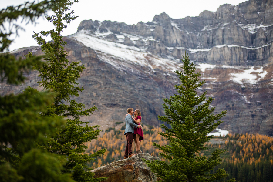 Fall sunrise engagement session