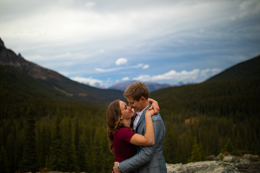 Banff Canada Lake Moraine Engagement Photos