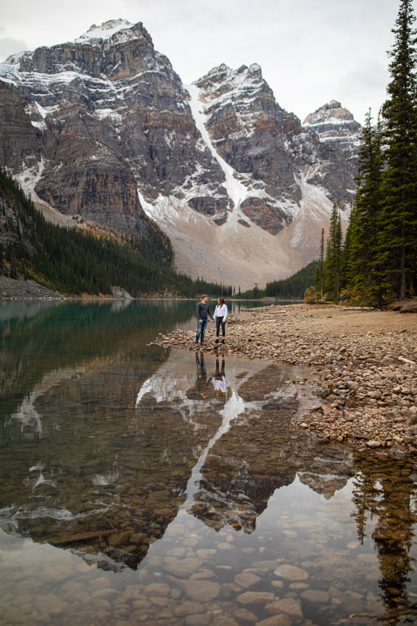 Mountain reflection at moraine lake