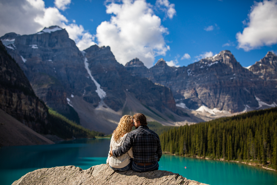 Lake Moraine engagement photographers