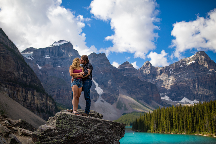 Engaged at moraine lake