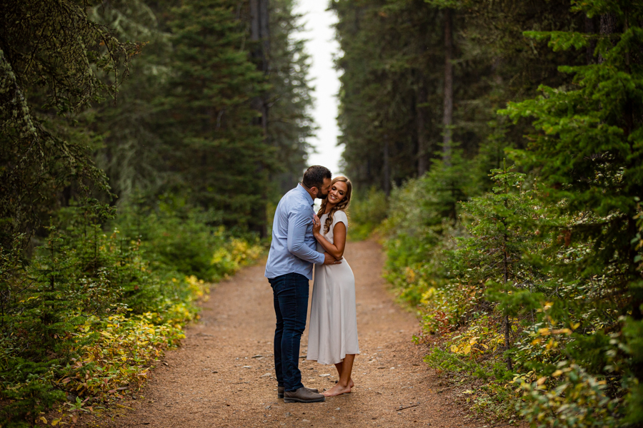 Romantic Engagement Poses in the mountains